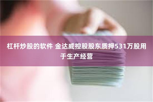 杠杆炒股的软件 金达威控股股东质押531万股用于生产经营
