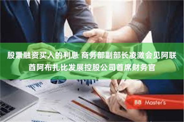 股票融资买入的利息 商务部副部长凌激会见阿联酋阿布扎比发展控股公司首席财务官